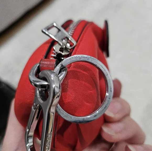 Loewe Red Leather Elephant Coin Case
